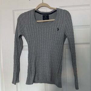 U.S. Polo Assn. Gray Cable Knit Sweater